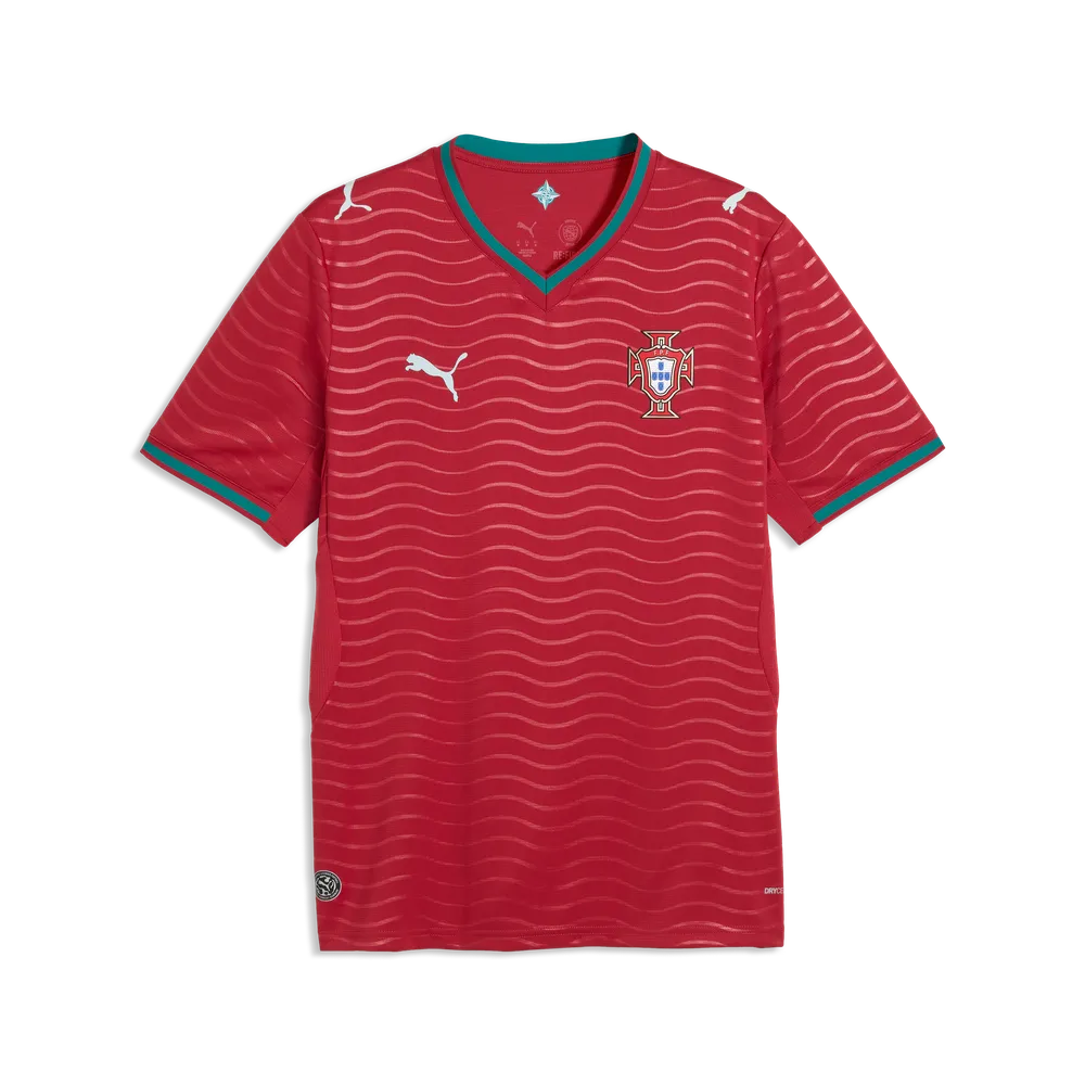 Portugal Herrenfußballshirt Home 2026, Heimtrikot für die WM 2026 mit dryCELL und Teamdesign - machsport – Bild 