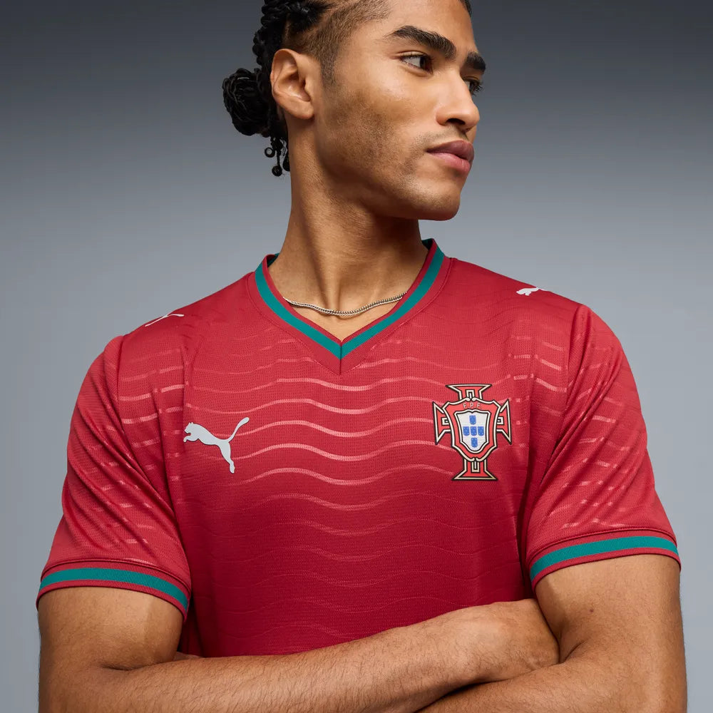 Portugal Herrenfußballshirt Home 2026, Heimtrikot für die WM 2026 mit dryCELL und Teamdesign - machsport – Bild 