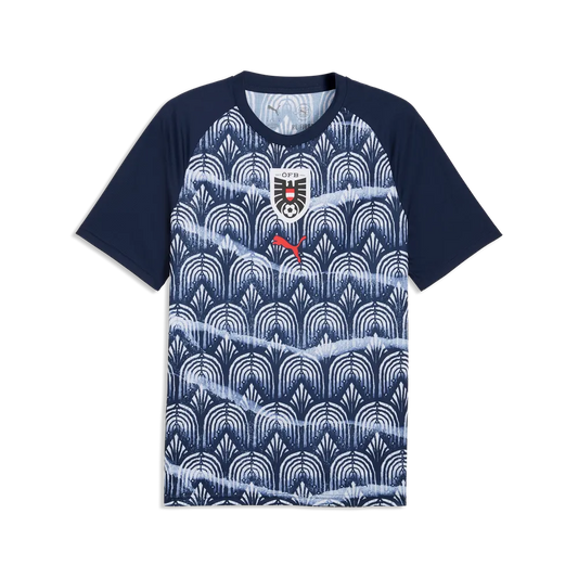 ÖFB Herrenfußballshirt Warm Up Jersey – dunkelblau / S