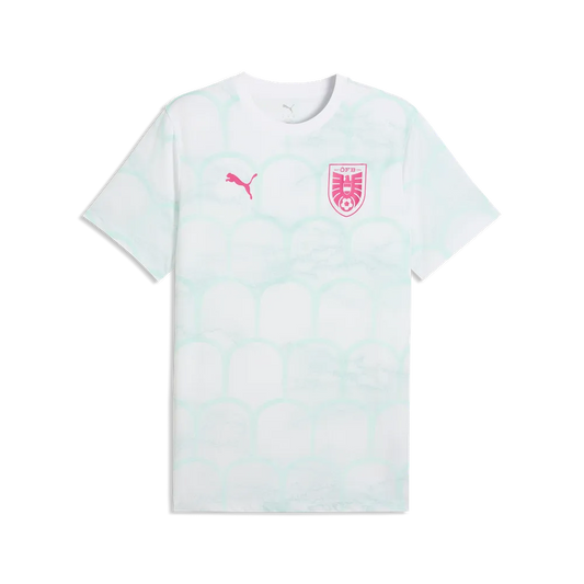 ÖFB Herrenfußballshirt Culture Tee AOP – weiß/mint / S