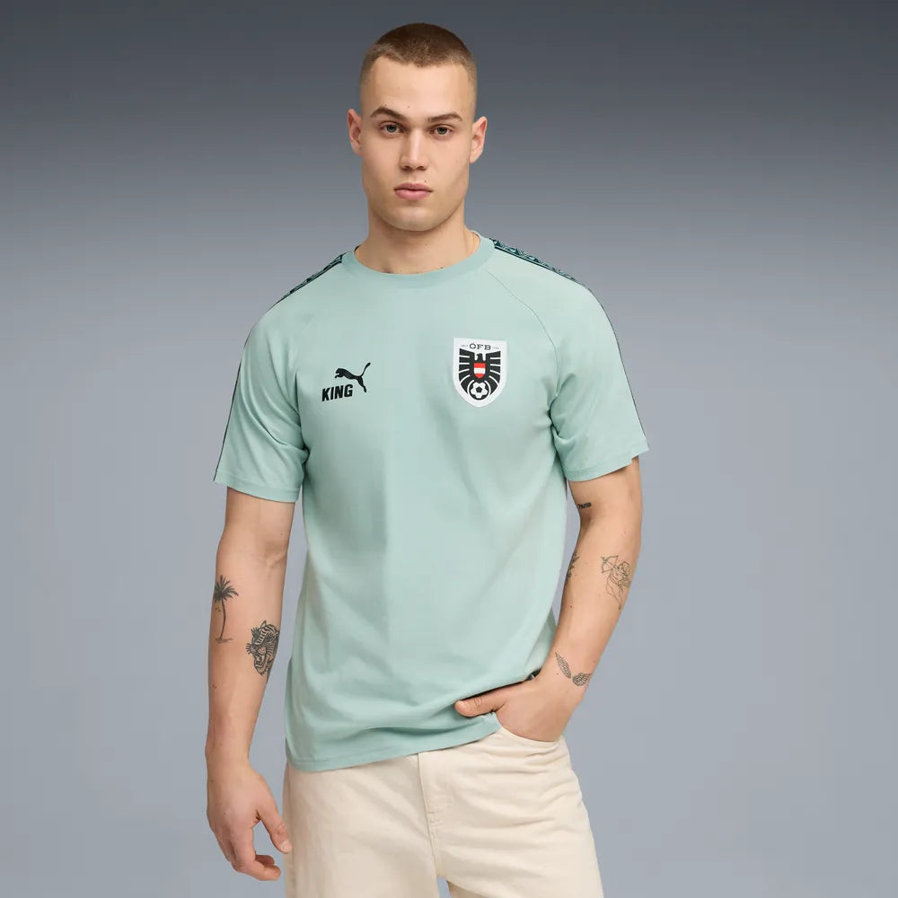Österreich ÖFB Herrenfußballshirt King Tee, Modern Mint-Puma Black – Bild 