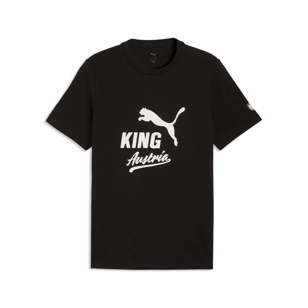 Österreich ÖFB Herrenfußballshirt King Logo Tee, Black/White – Bild 