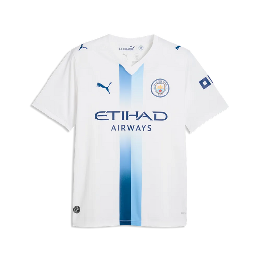 Manchester City Herrenfußballshirt Third Jersey Replica 26/27 – weiß / S