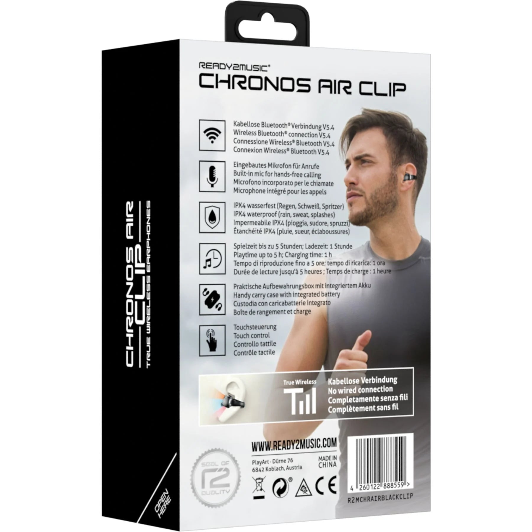Ready2Music In-Ear Kopfhörer Cronos Air Clip - machsport – Bild 
