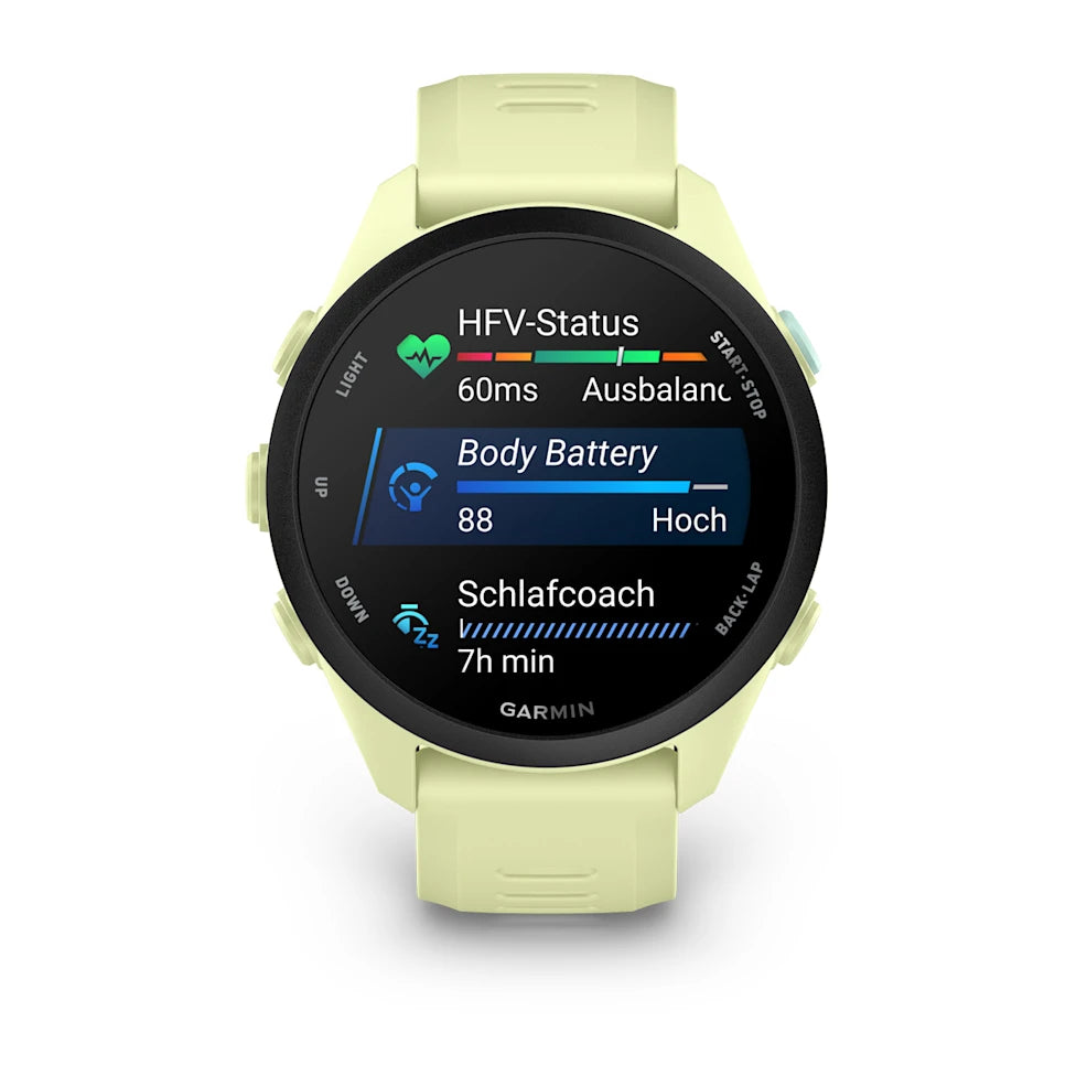 Garmin Forerunner 70, Zitrone mit Schnellwechsel-Armband 20 mm Silikon