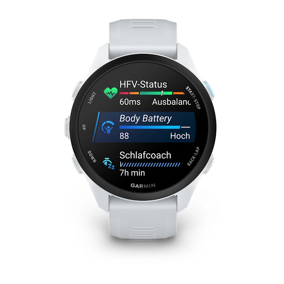 Garmin Forerunner 70, Steinweiss mit Schnellwechsel-Armband 20 mm Silikon