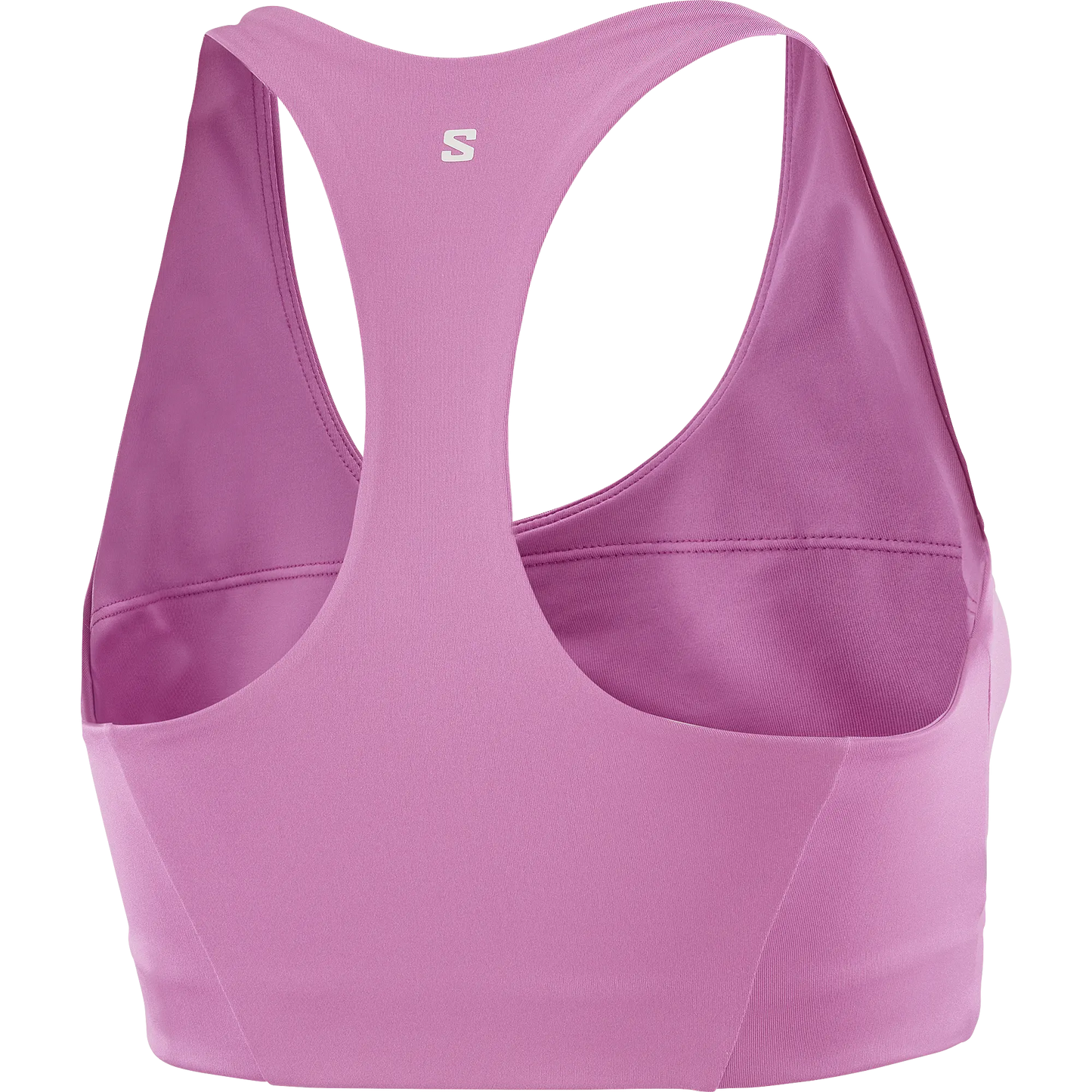 Salomon Sport-BH Shakeout Core Bra, Medium Support Running Sport-BH mit 4-Wege-Stretch für Training, iris orchid - machsport