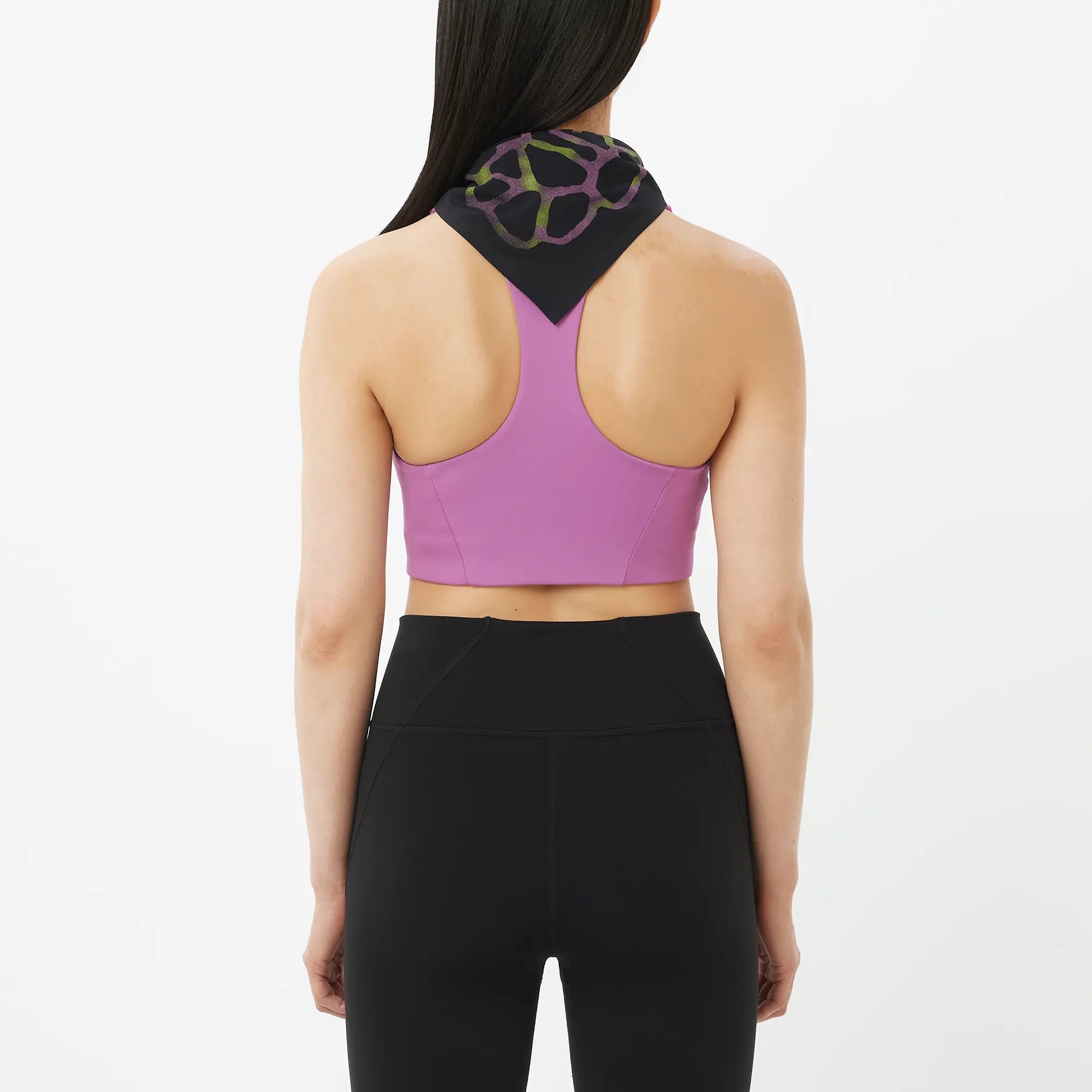 Salomon Sport-BH Shakeout Core Bra, Medium Support Running Sport-BH mit 4-Wege-Stretch für Training, iris orchid - machsport – Bild 