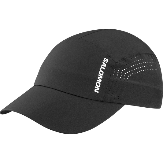 Salomon Cap Shakeout, leichte Laufkappe für Running und Alltag mit Atmungsaktivität und schnelltrocknendem Komfort, deep black – schwarz / ONE SIZE