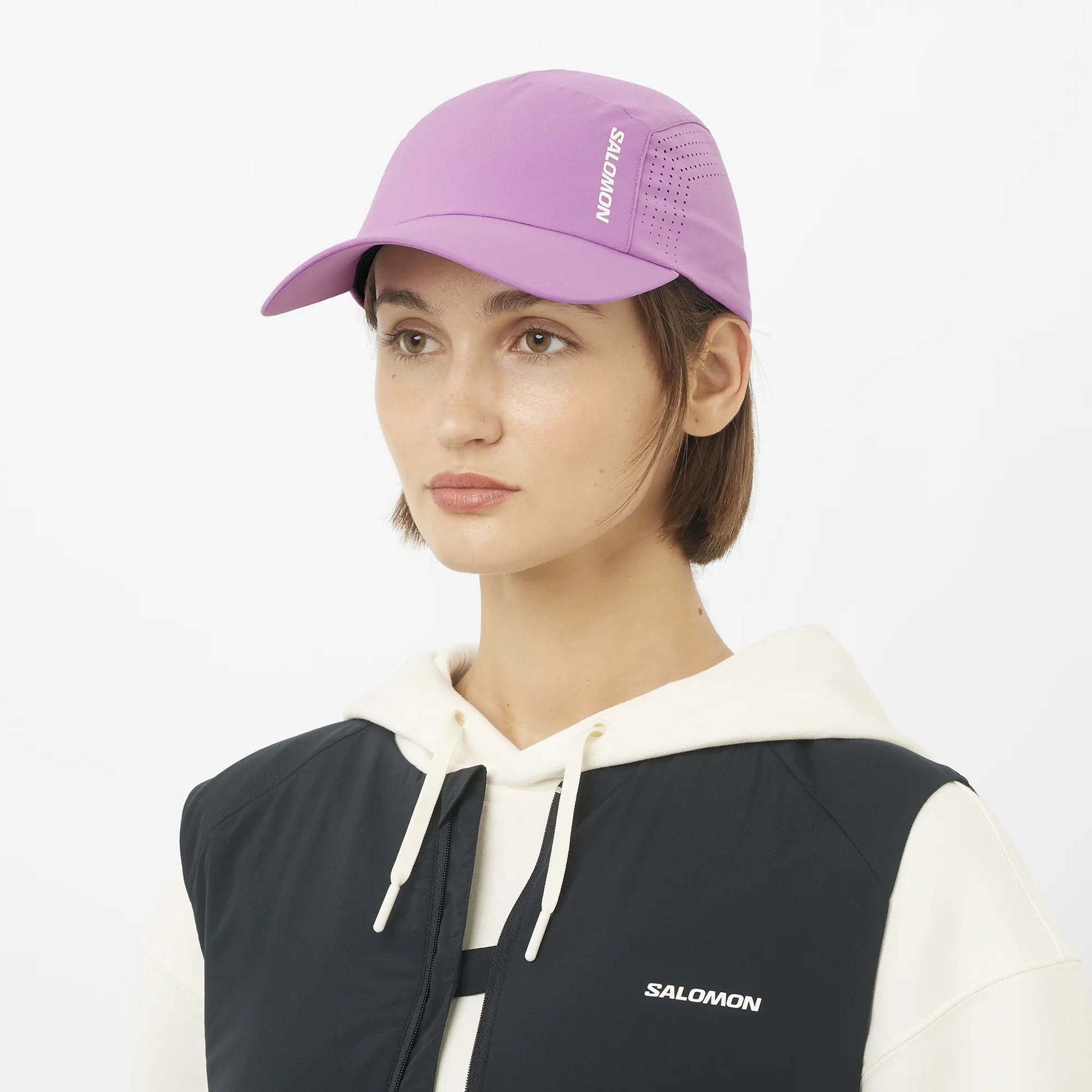 Salomon Cap Shakeout, leichte Laufkappe für Running und Alltag mit Atmungsaktivität und schnelltrocknendem Komfort, iris orchid - machsport – Bild 