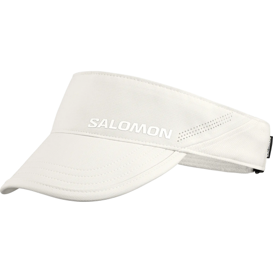 Salomon Shakeout Visor Cap, leichte Visor Laufkappe für Running und Alltag mit schnelltrocknendem Komfort, whisper white – beige / ONE SIZE