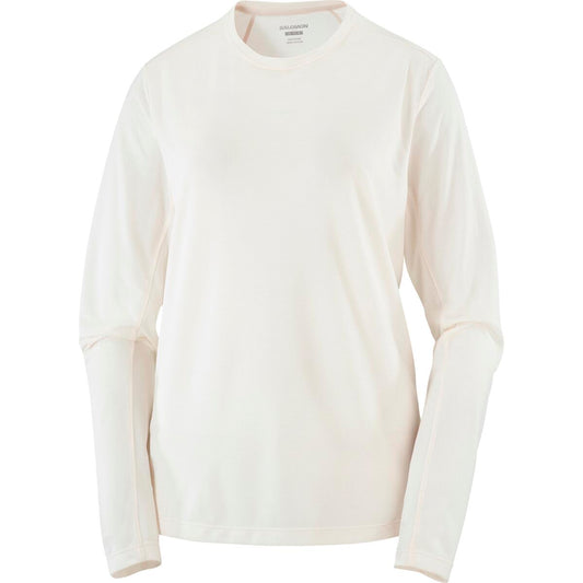 Salomon Damenlangarmshirt Shakeout Core LS Tee – weiß / 36