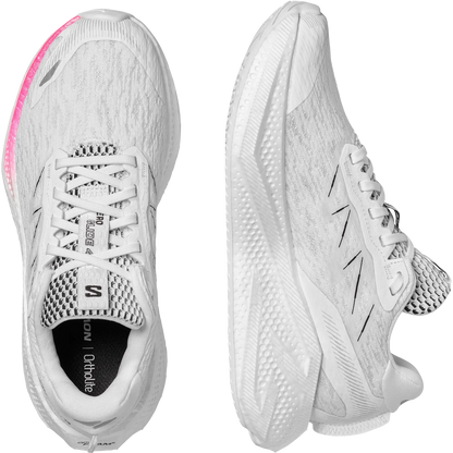 Salomon Damenlaufschuhe Aero Glide 4, Straßenlaufschuhe für tägliches Trainin, white/white - machsport