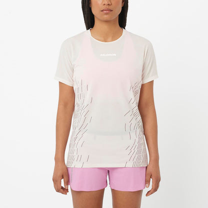 Salomon Damenlaufshirt T-Shirt Sense Aero SS Tee GFX - machsport