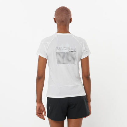 Salomon Damenshirt Cross Run Tee SS GFX - machsport