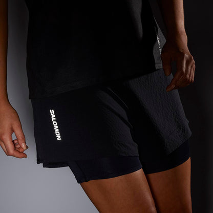 Salomon Damenlaufhose Sense Aero 2in1 Short - machsport