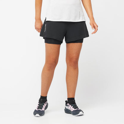 Salomon Damenlaufhose Sense Aero 2in1 Short - machsport
