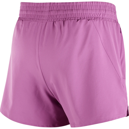 Salomon Damenlaufshort Shakeout Core 2in1 Shorts 4", 2in1 Laufshorts für Running mit Stretch-Innenhose und Reißverschlusstasche, iris orchid - machsport