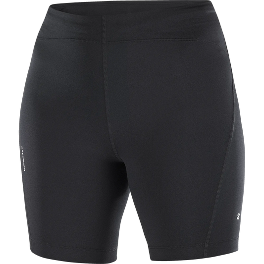 Salomon Shakeout Short Tight 6, Damen Laufshorts Tight für Running m, deep black – schwarz / 34