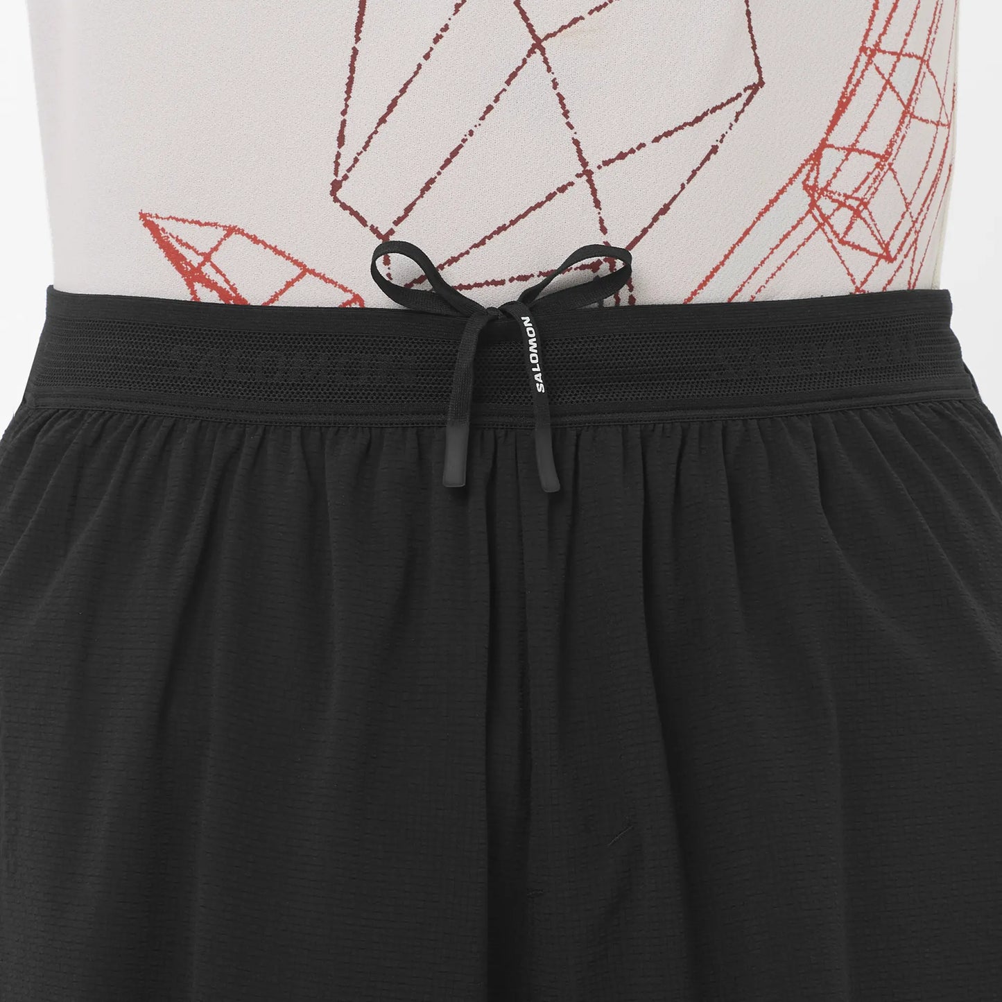 Salomon Sense Aero Stow 5, Laufshorts mit Grid Flow Material und Stauraum für Running und tägliches Training, deep black - machsport