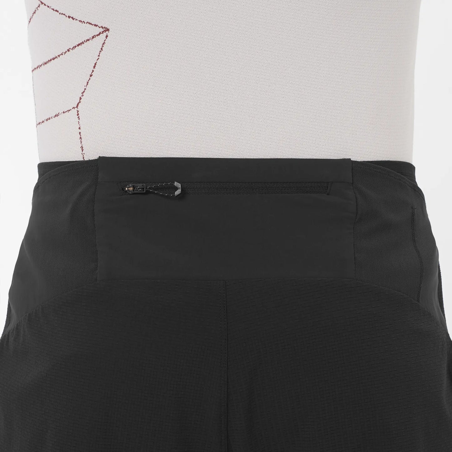 Salomon Sense Aero Stow 5, Laufshorts mit Grid Flow Material und Stauraum für Running und tägliches Training, deep black - machsport