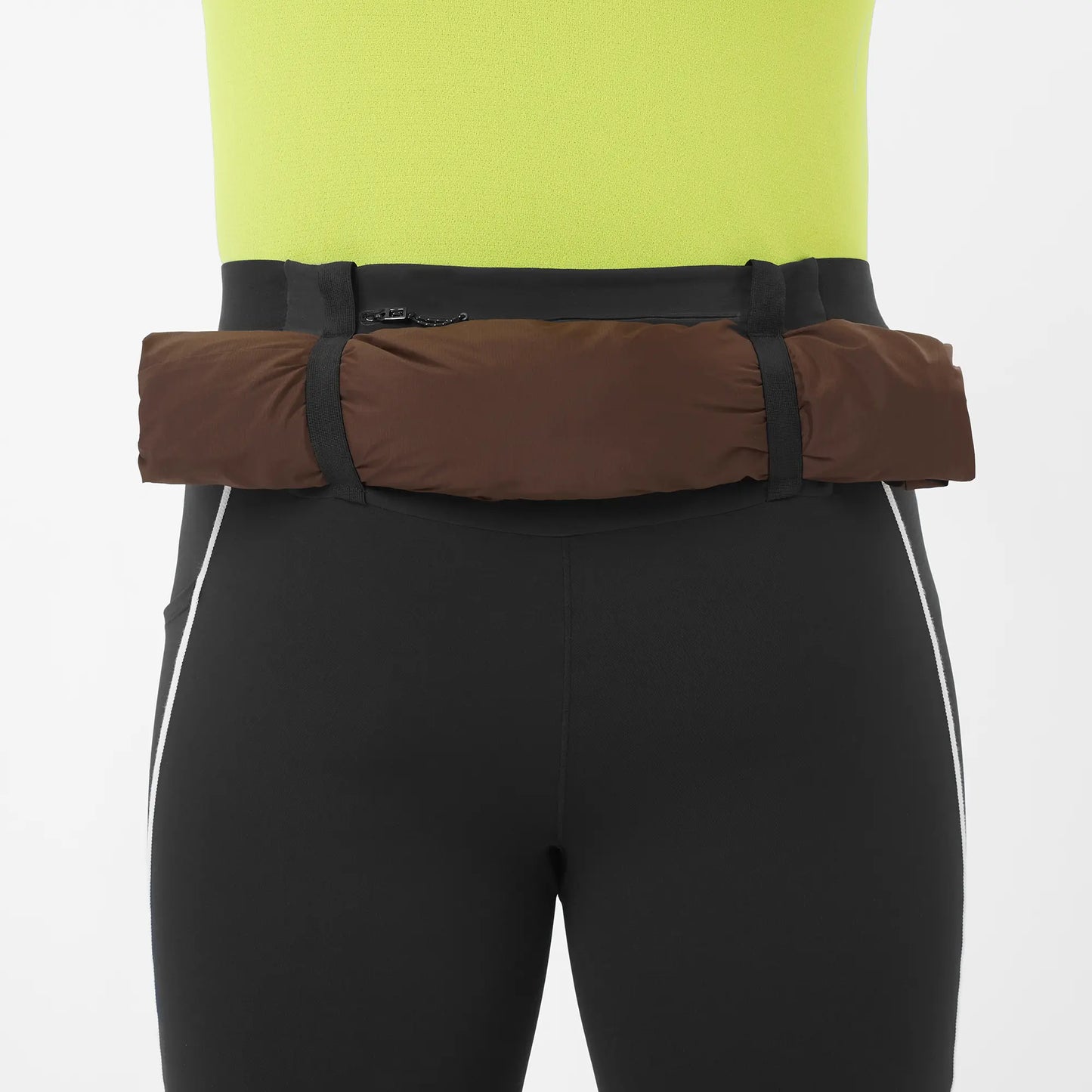 Salomon Sense Stow Short Tights 9, Laufshorts Tight mit Stauraumsystem und Reißverschlusstasche für Trailrunning, deep black - machsport