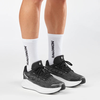 Salomon Herrenlaufschuhe Schuhe Aero Glide 4, Gravel-Laufschuhe für Straße und Gelände mit maximaler Dämpfung, black/white - machsport