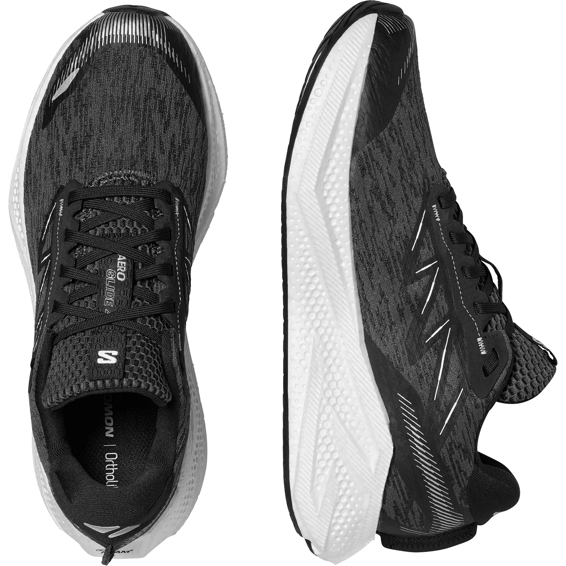 Salomon Herrenlaufschuhe Schuhe Aero Glide 4, Gravel-Laufschuhe für Straße und Gelände mit maximaler Dämpfung, black/white - machsport – Bild 