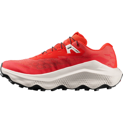 Salomon Herrenlaufschuhe Ultra Glide 4, Trailrunning-Schuhe für lange Strecken mit maximaler Dämpfun, fiery red/ vanilla ice - machsport
