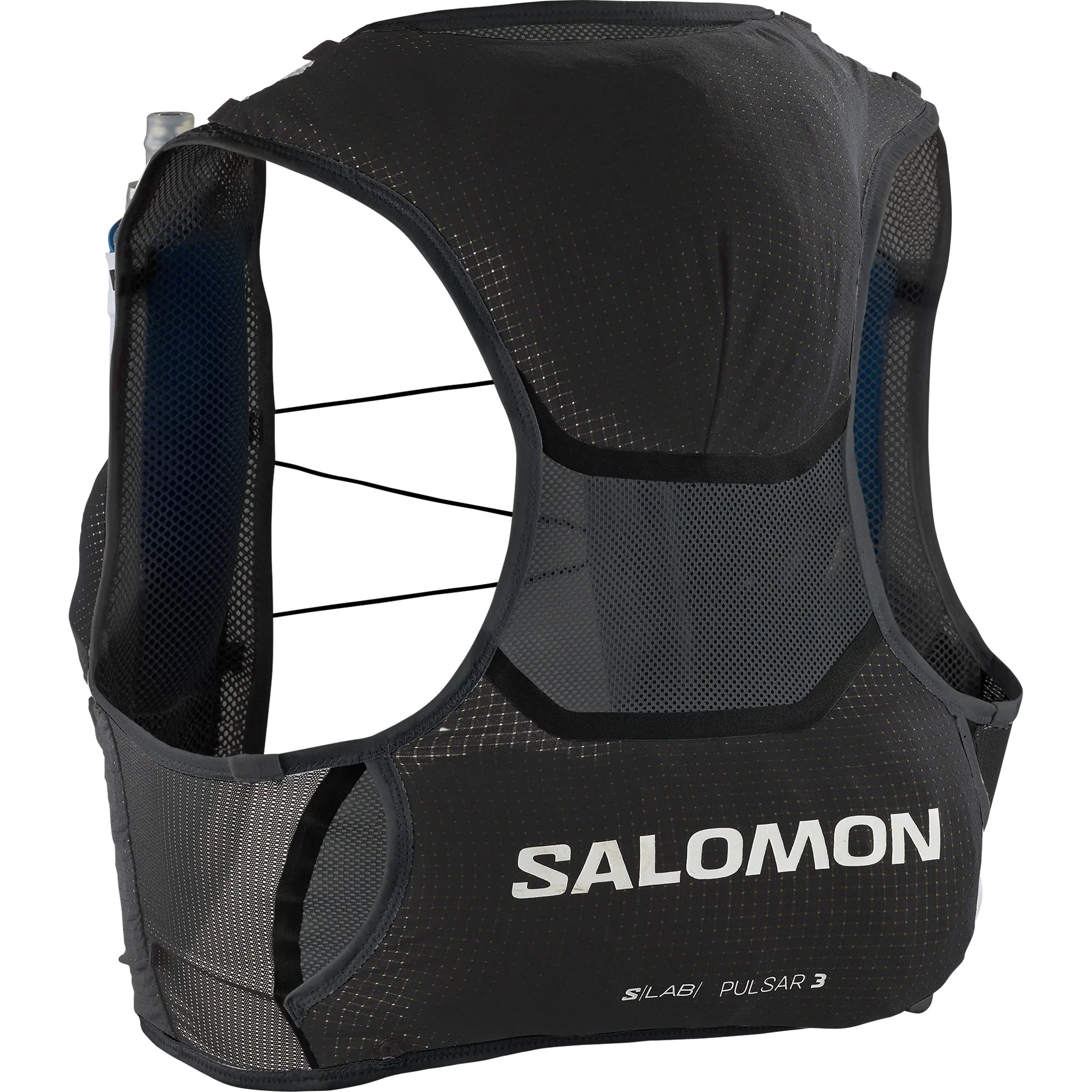 Salomon Laufweste mit Flasks S Lab Pulsar 3 Set, ultraleichte Trailrunning Weste mit 3L Volumen und integrierten Softflasks - machsport – Bild 