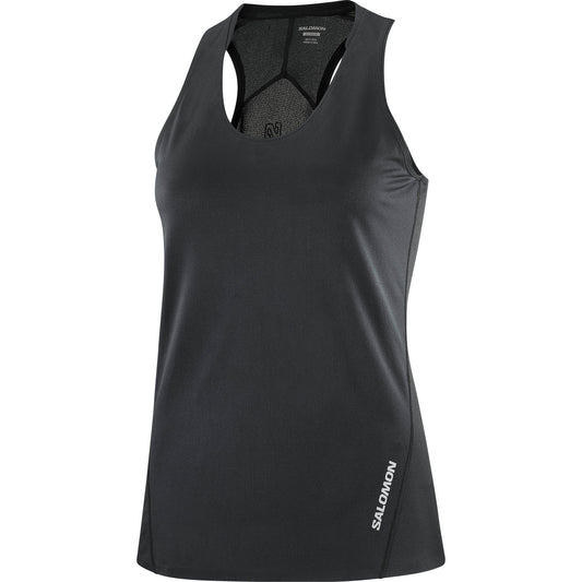 Salmon Damenshirt Sense Aero Singlet – schwarz / 36