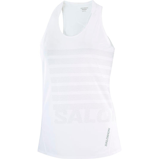 Salomon Damenshirt Sense Aero Singlet GFX – weiß / 36