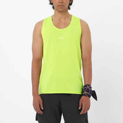 Salomon Herrenlaufshirt Sense Aero Singlet, leichtes Running Singlet für schnelle Läufe und hohe Atmungsaktivität, butterfly - machsport
