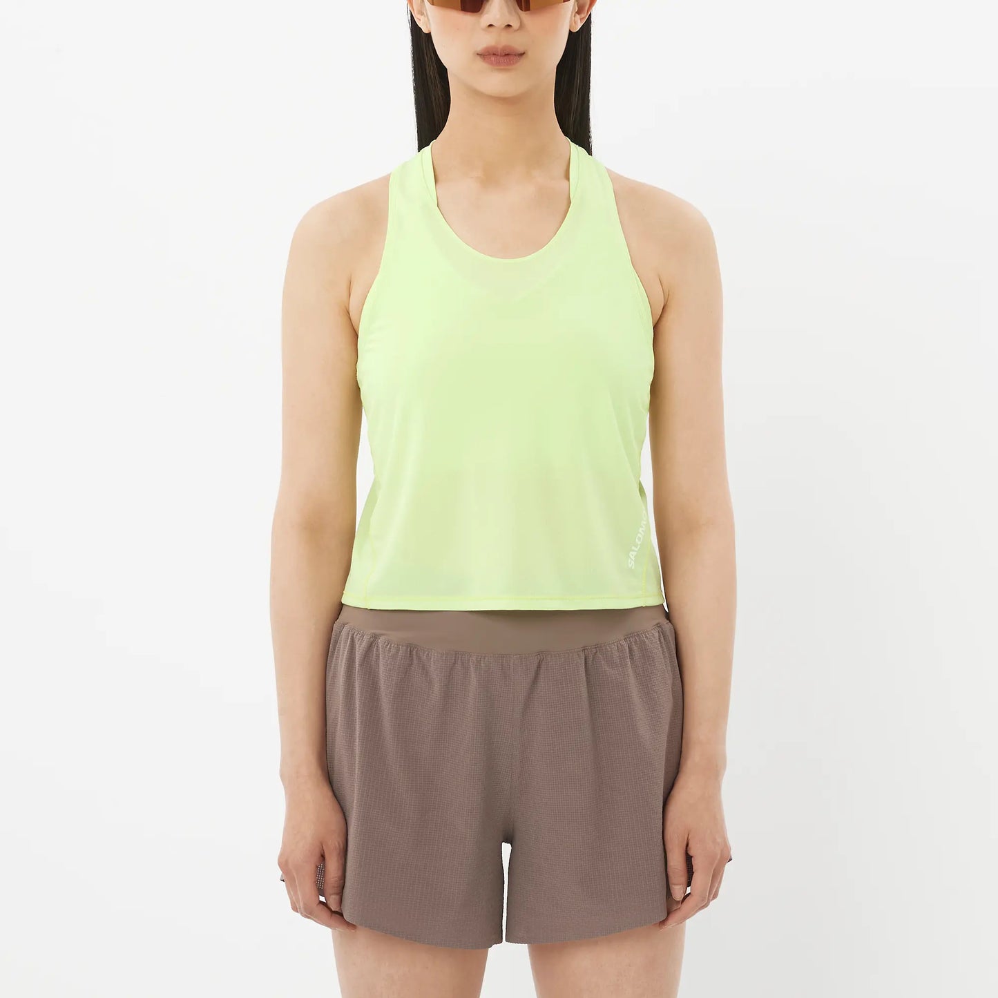 Salomon Sense Aero Short Tank Top, leichtes Running Tanktop mit hoher Atmungsaktivität für schnelle Läufe, butterfly - machsport