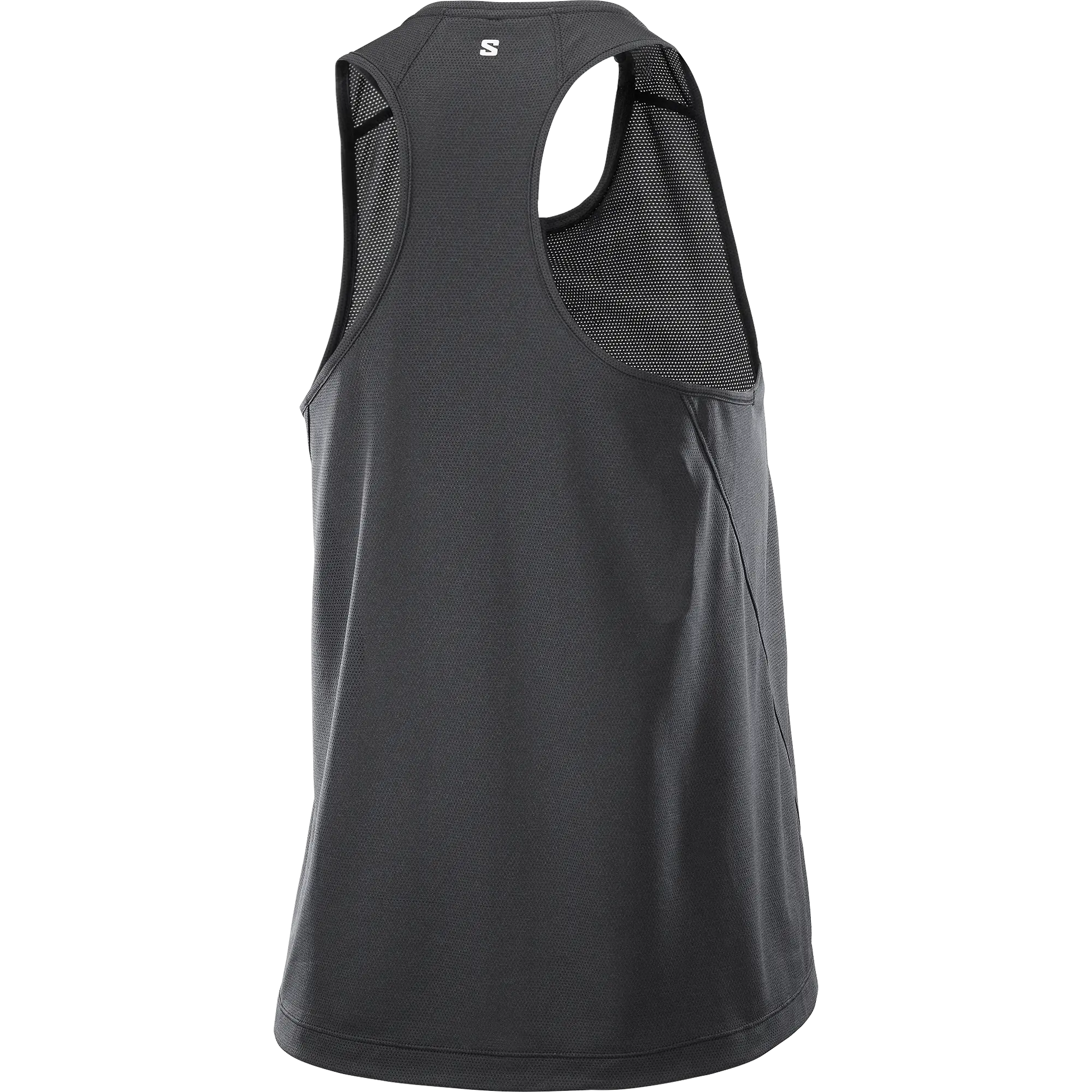 Salomon Shirt Shakeout Core Tank GFX, ärmelloses Running Tanktop für warme Temperaturen mit atmungsaktivem Komfort, deep black - machsport – Bild 