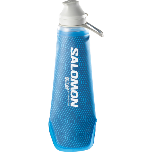 Salomon Flask 400 ml insulated, isolierte Soft Flask für Trailrunning bei Hitze und Kälte – blau / ONE SIZE