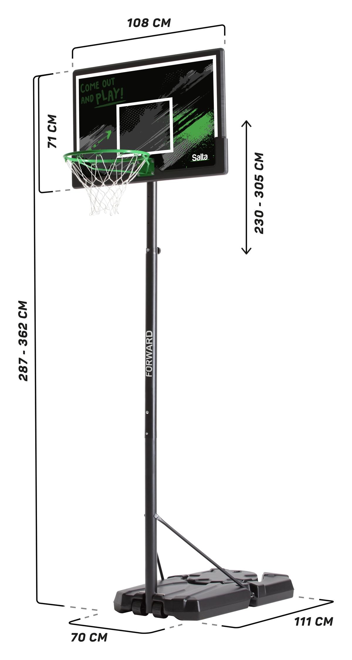 Salta Basketballanlage Forward - Forward Schwarz - machsport – Bild 