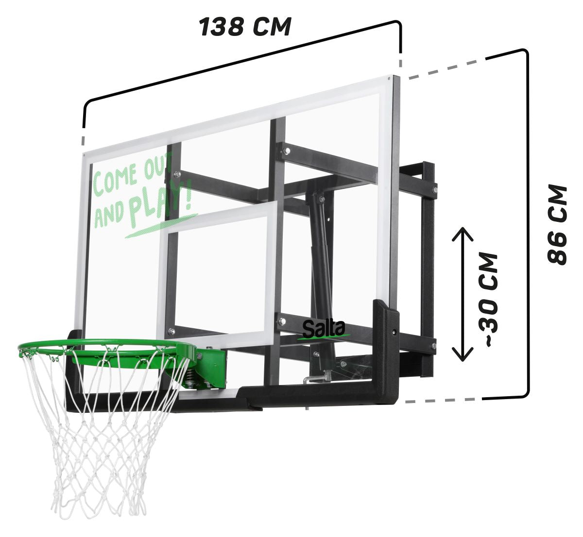 Salta Guard Basketballbrett - Guard Basketballbrett Schwarz - machsport – Bild 