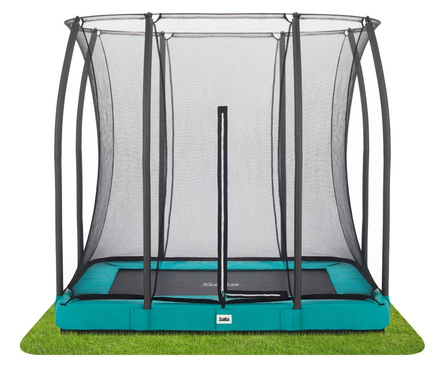 Salta Trampolin Comfort Edition Ground - 214x153cm - Rechteckig Grün - machsport