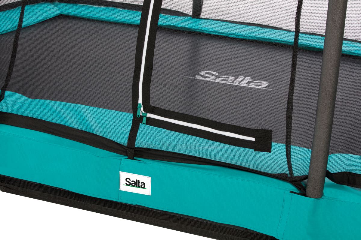 Salta Trampolin Comfort Edition Ground - 214x153cm - Rechteckig Grün - machsport