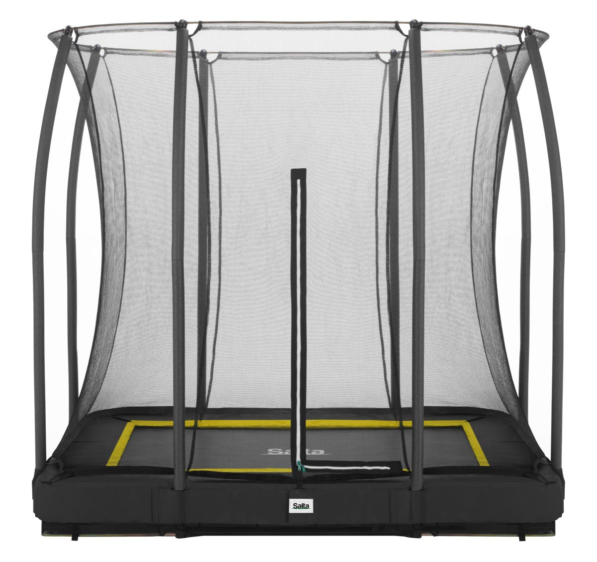 Salta Trampolin Comfort Edition Ground - 214x153cm - Rechteckig Schwarz - machsport