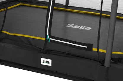 Salta Trampolin Comfort Edition Ground - 214x153cm - Rechteckig Schwarz - machsport