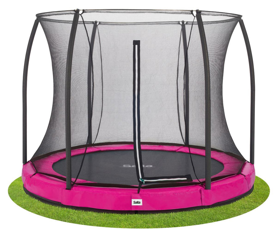 Salta Trampolin Comfort Edition Ground - 251cm - Rund Pink - machsport