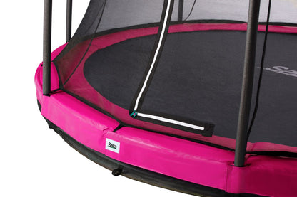 Salta Trampolin Comfort Edition Ground - 251cm - Rund Pink - machsport