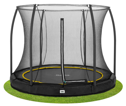 Salta Trampolin Comfort Edition Ground - 251cm - Rund Schwarz - machsport