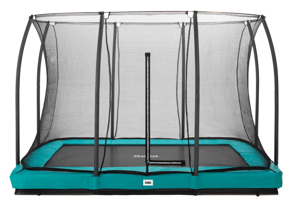 Salta Trampolin Comfort Edition Ground - 305x214cm - Rechteckig Grün - machsport