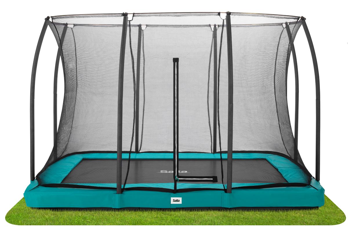 Salta Trampolin Comfort Edition Ground - 305x214cm - Rechteckig Grün - machsport – Bild 