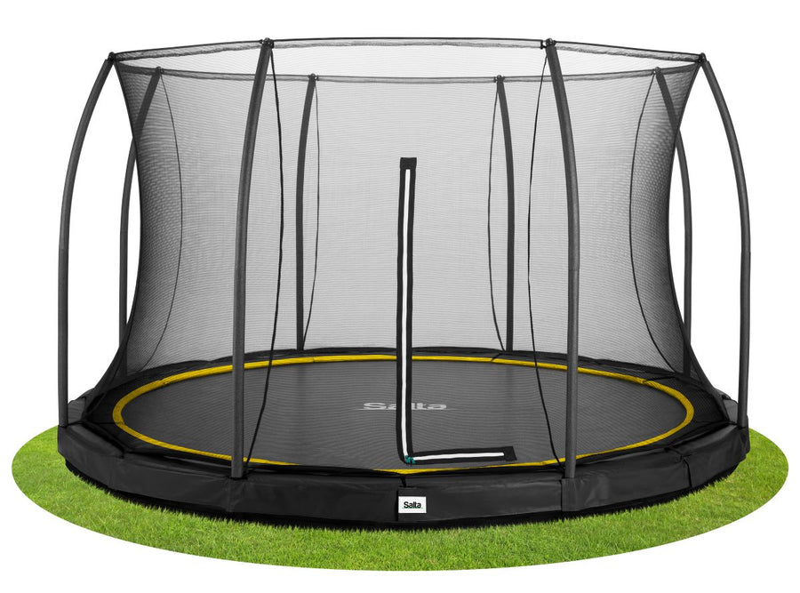 Salta Trampolin Comfort Edition Ground - 396cm - Rund Schwarz - machsport