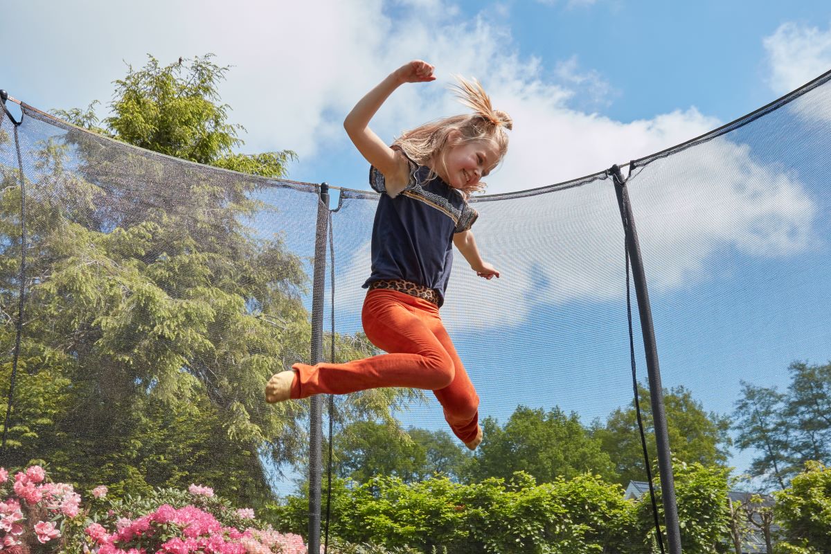 Salta Trampolin Comfort Edition Ground - 427cm - Rund Grün - machsport – Bild 