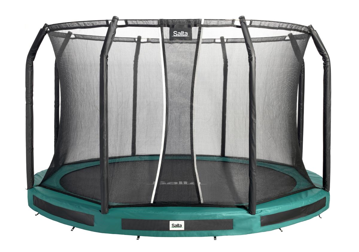 Salta Trampolin Premium Ground - 251cm - Rund Grün - machsport